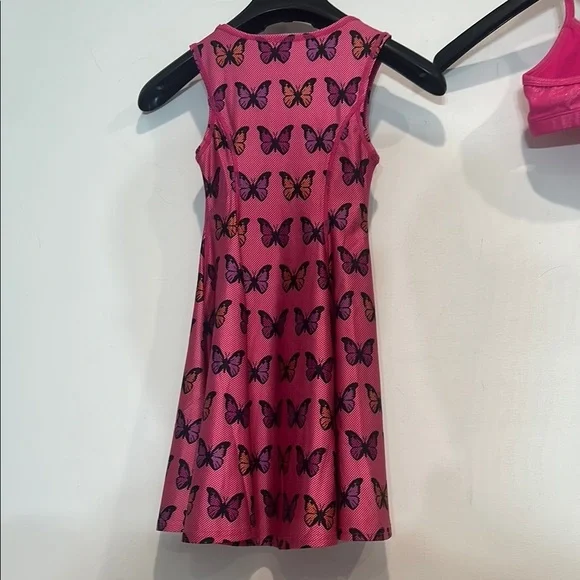 Terez Pink Butterfly tank fit and flare Dress and Top Set size 6 girls new w Terez Pink Butterfly tank fit and flare Dress and Top Set size 6 girls new w